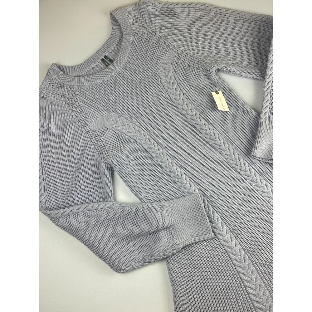 ~ NEW! XL Anthropologie Knit Sweater Dress Skater Mini Lavender Long Sleeve NWT - Picture 10 of 16